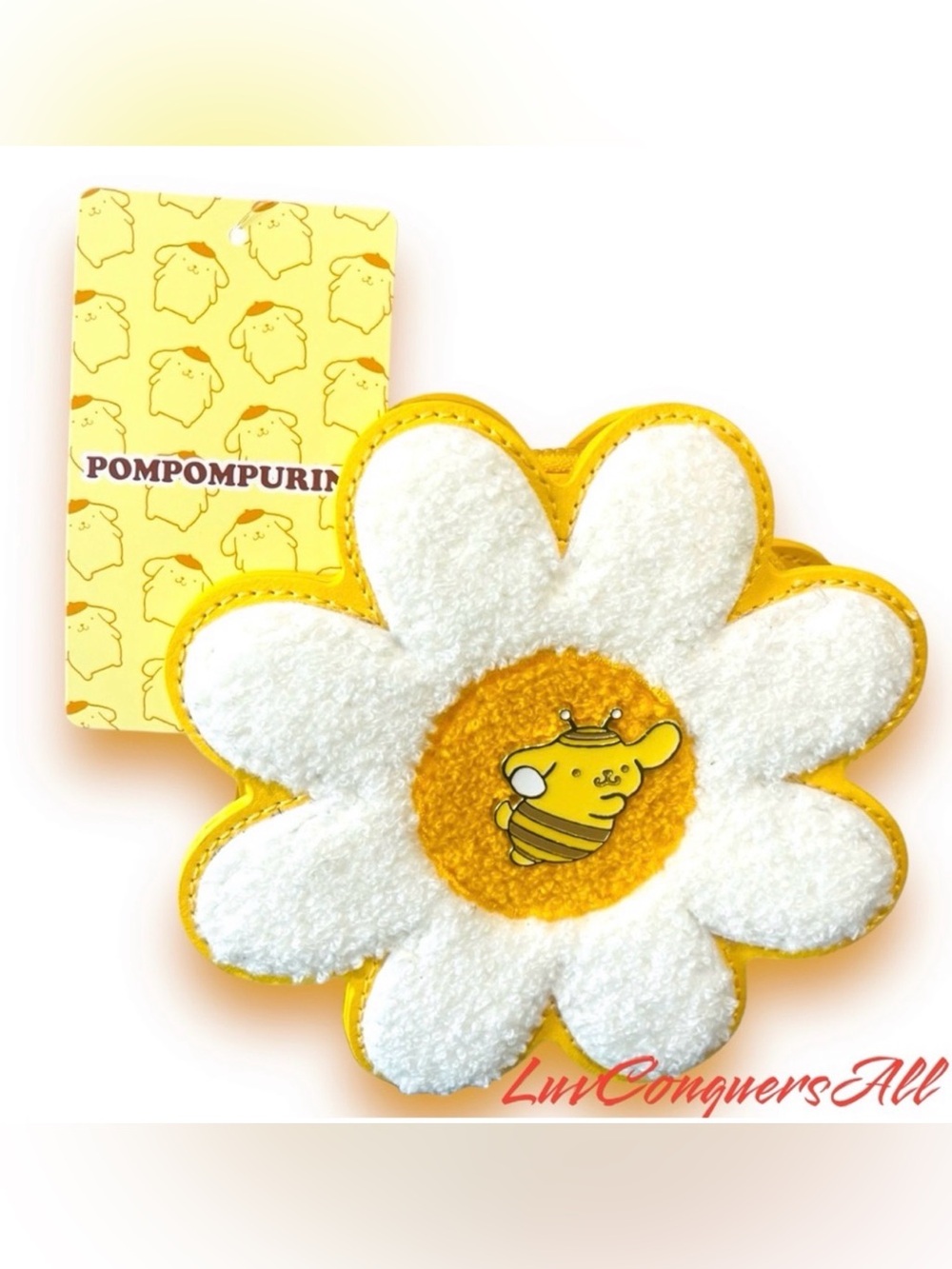 Sanrio Pompompurin Honey Bee Flower Coin Purse